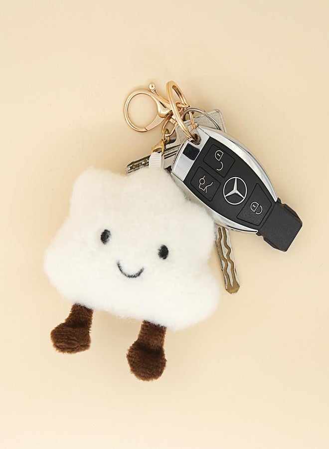 Zitokin Cute Cloud Plush Keychain for Backpack, Kawaii Purse Bag Charms for Handbags Accessories Gift for Women (Pink) - Image 4